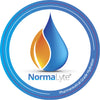 NormaLyte Logo of water drop and text that reads Pharmaceutical Grade Hydration
