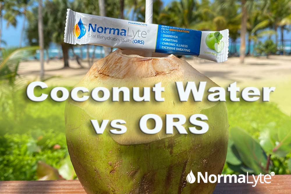 Coconut Water VS ORS | NormaLyte ORS Oral Rehydration Salt Electrolyte Powder