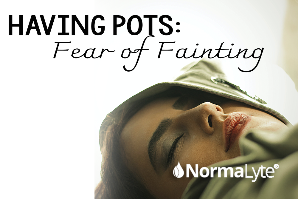 Having POTS: Fear of Fainting | Image is a woman who has fainted | NormaLyte ORS Electrolyte