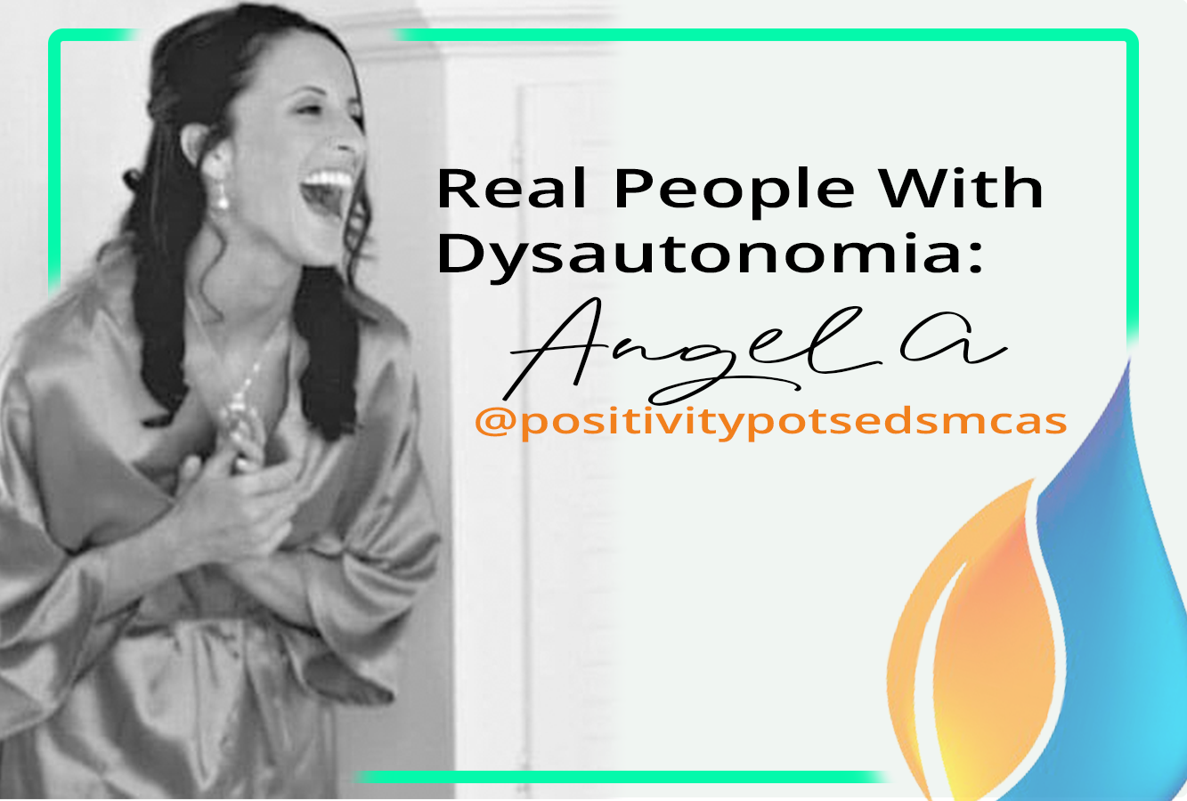 Woman with POTS laughing looking to the right.  Angela Tucker | NormaLyte ORS Electrolyte for POTS