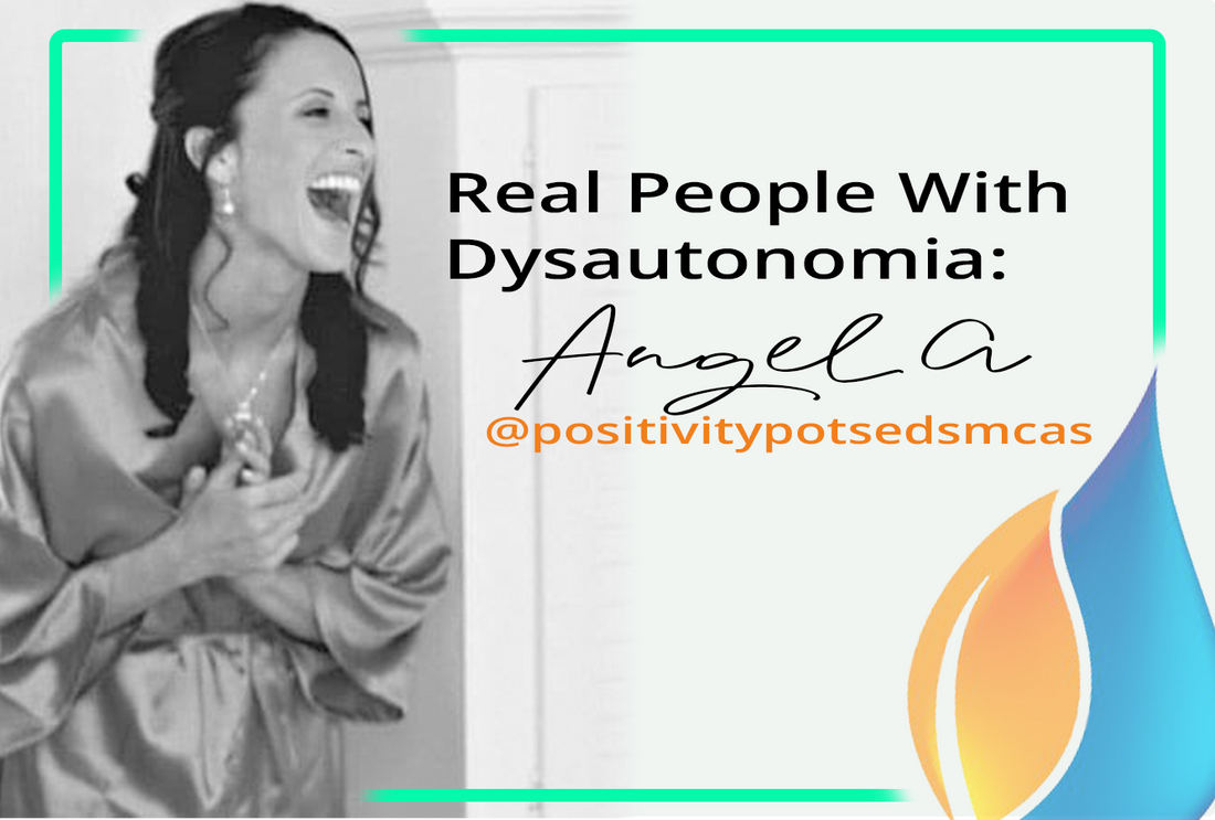 Woman with POTS laughing looking to the right.  Angela Tucker | NormaLyte ORS Electrolyte for POTS