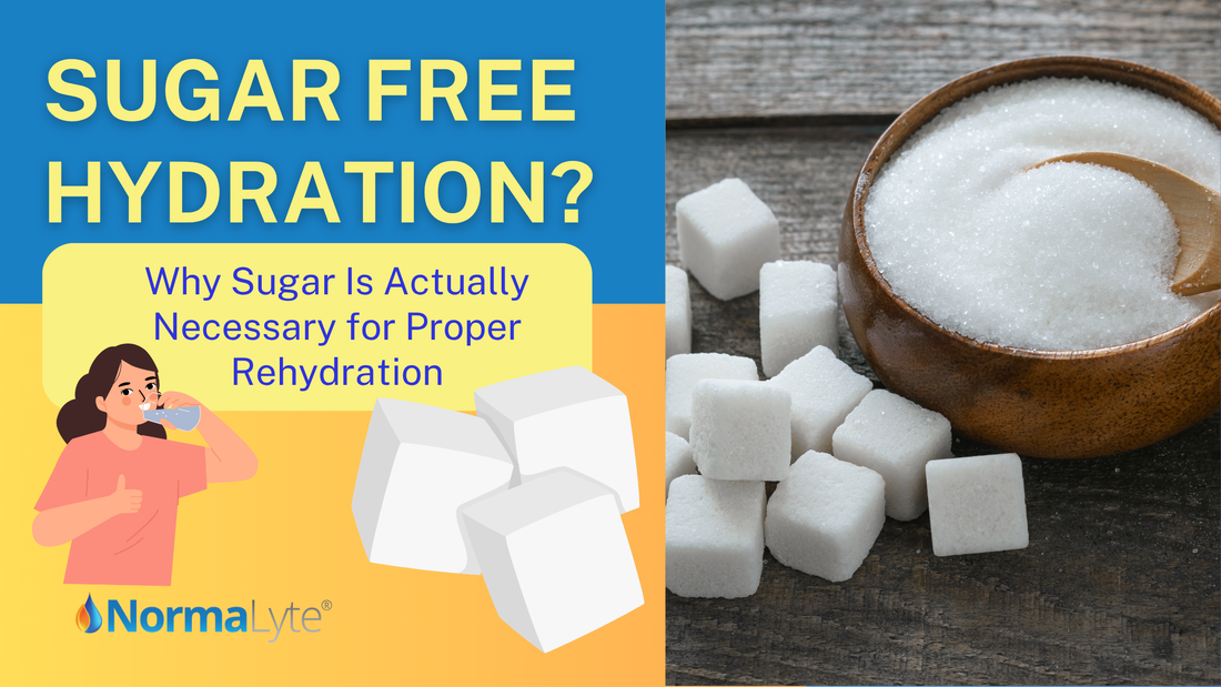 Sugar-Free Hydration? Why Sugar Is Actually Necessary for Proper Rehydration | NormaLyte ORS Electrolyte and Salt Capsule for POTS Hydration and Symptom Management