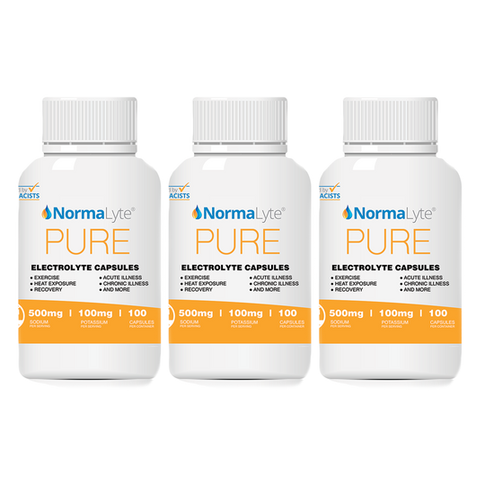 NormaLyte PURE Electrolyte Salt Capsules - 100 Count Bottle