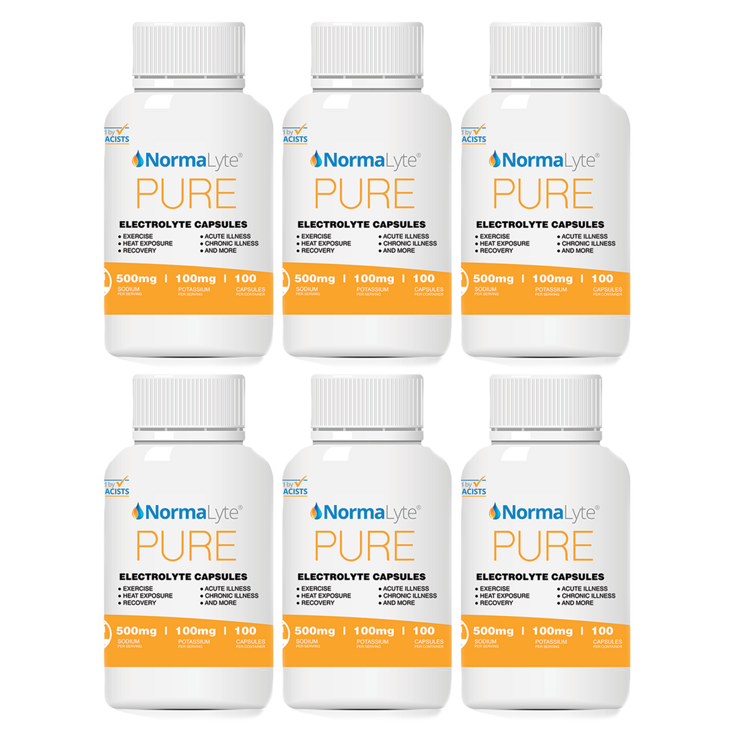 NormaLyte PURE Electrolyte Salt Capsules - 100 Count Bottle