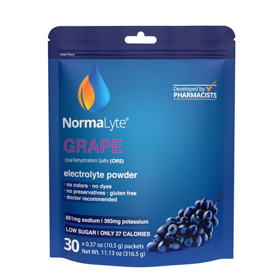 NormaLyte Grape Hydration Bag - 30 Sticks - FSA/HSA Eligible Item