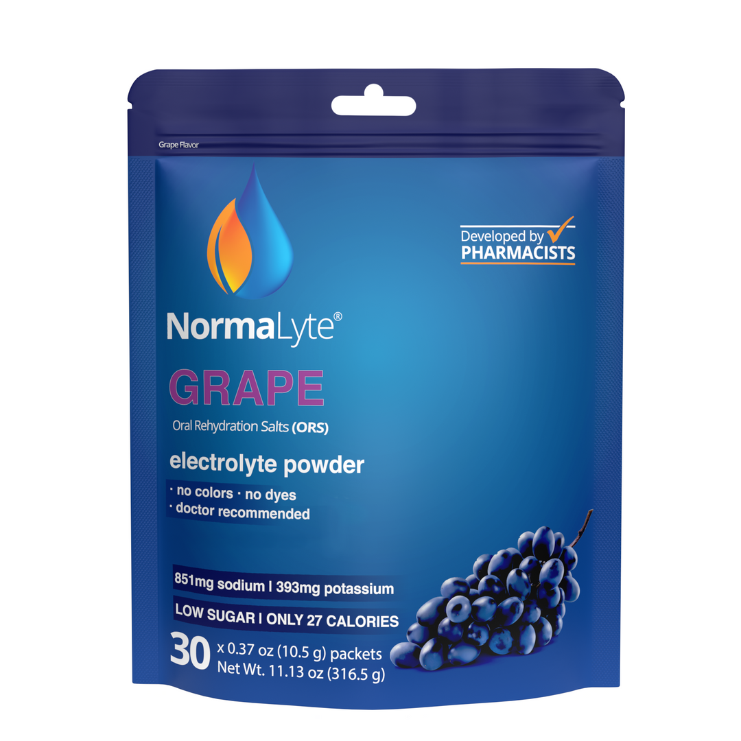 NormaLyte Grape Hydration Bag - 30 Sticks - FSA/HSA Eligible Item