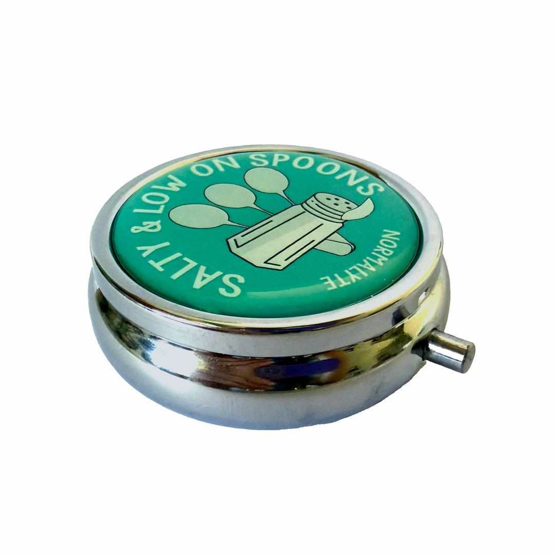 Salty & Low on Spoons Pill Tin