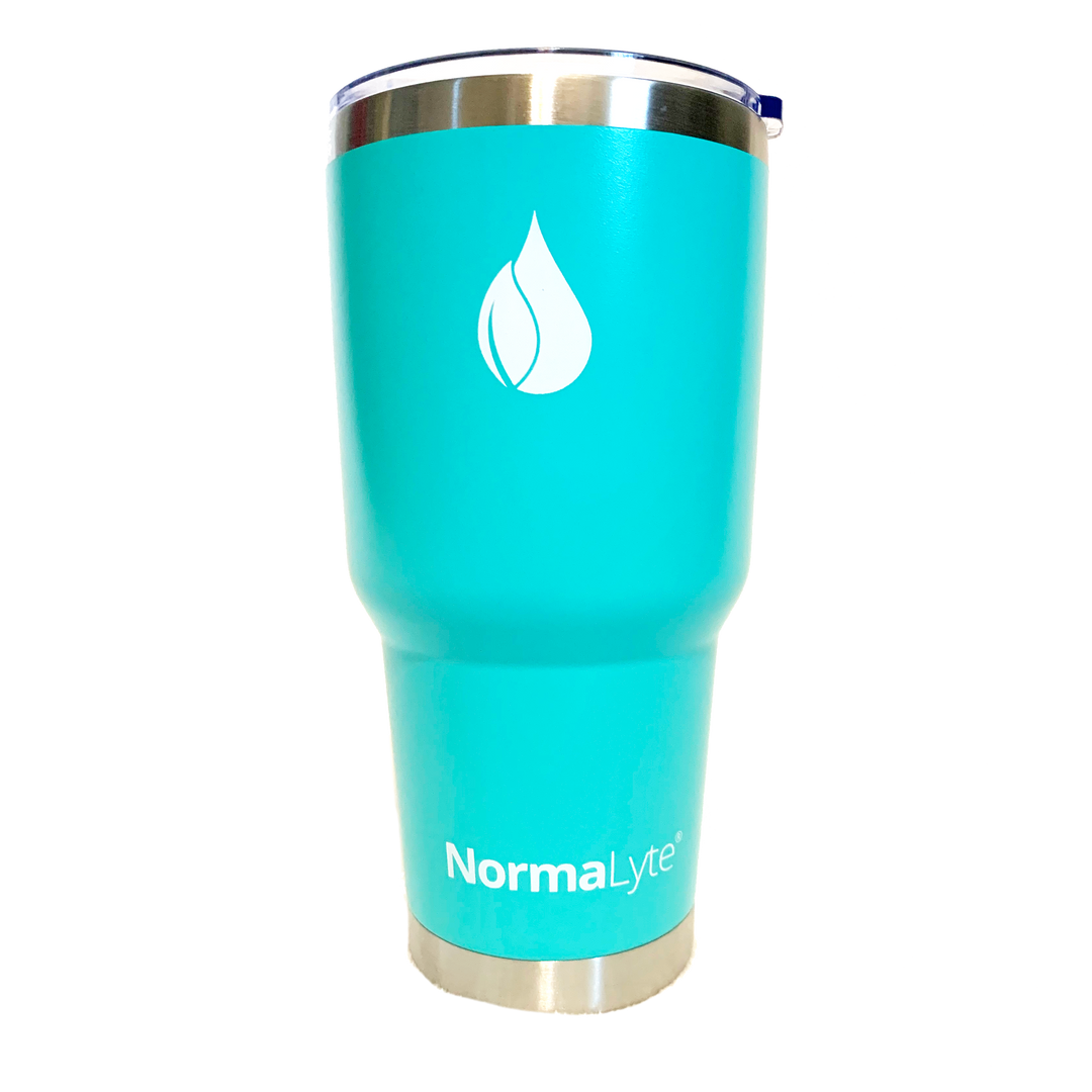 NormaLyte 30oz Tumbler - Stainless Steel and Vacuum Insulated w/ Two Metal Straws Included