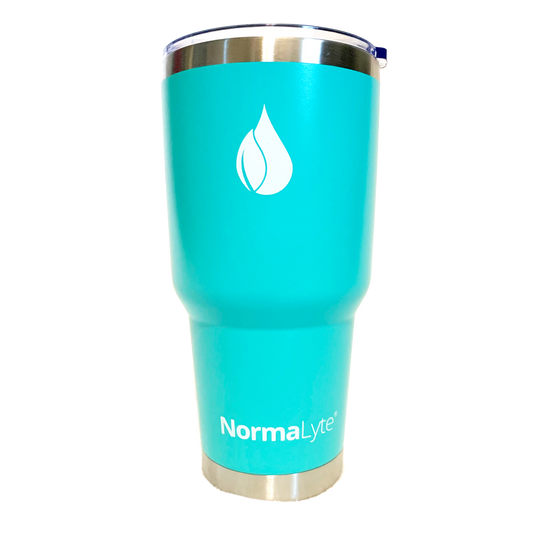NormaLyte 30oz Tumbler - Stainless Steel and Vacuum Insulated w/ Two Metal Straws Included