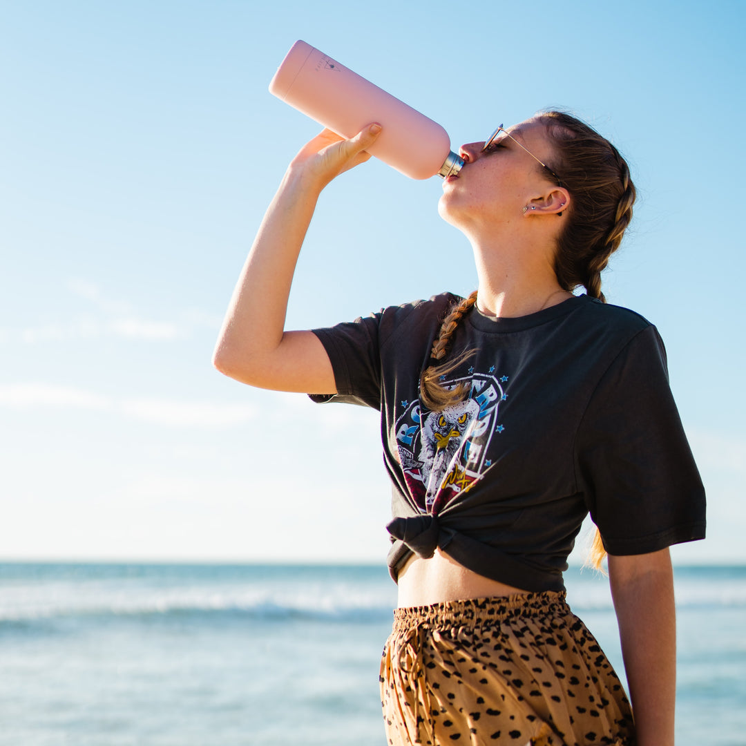 NormaLyte is FSA or HSA eligible to be purchased with your health insurance.  Woman drinking