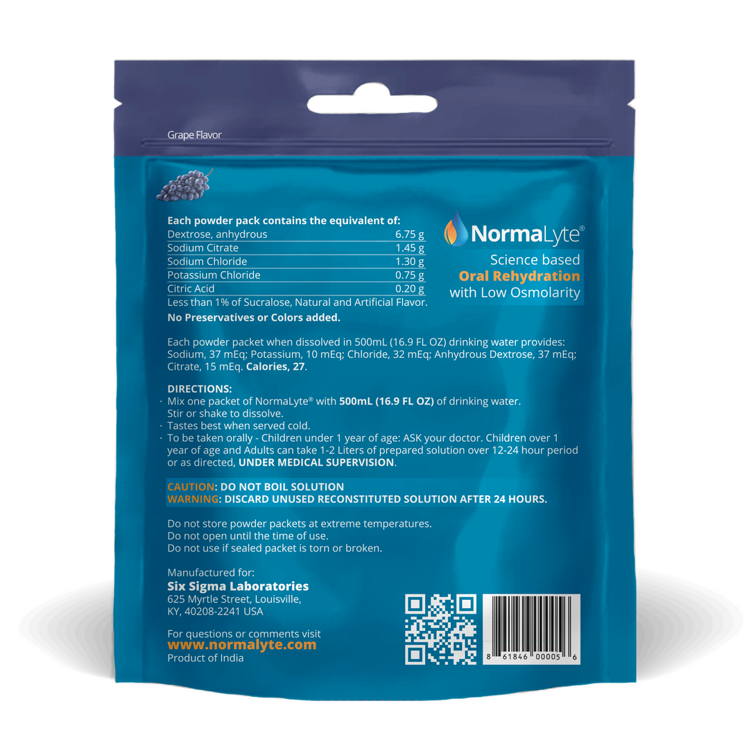 NormaLyte Grape (Oral Rehydration Salts) - Electrolytes, NormaLyte Pack, best drinks for pots patients, supplements for pots syndrome, electrolyte supplement drink mix for pots, normalyte, normalyte drink mix, grape normalyte, supplements for dysautonomia, electrolyte supplement drink mix for dysautonomia