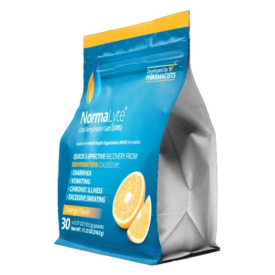 NormaLyte Orange (Oral Rehydration Salts) - Electrolytes, NormaLyte Pack, best drinks for pots patients, supplements for pots syndrome, electrolyte supplement drink mix for pots, normalyte, normalyte drink mix, orange normalyte, supplements for dysautonomia, electrolyte supplement drink mix for dysautonomia