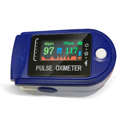 SpO2 blood oxygen saturation and pulse rate meter, large easy to read LED display, portable Pulse-Oximeter reading, fingertip pulse oximeter